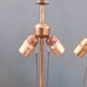 Large pair of 70s gold metal table lamps