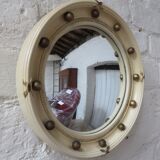 Vintage english butlers porthole convex mirror