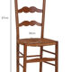 4 rush-seated chairs in rustic country style, handcrafted around 1970.