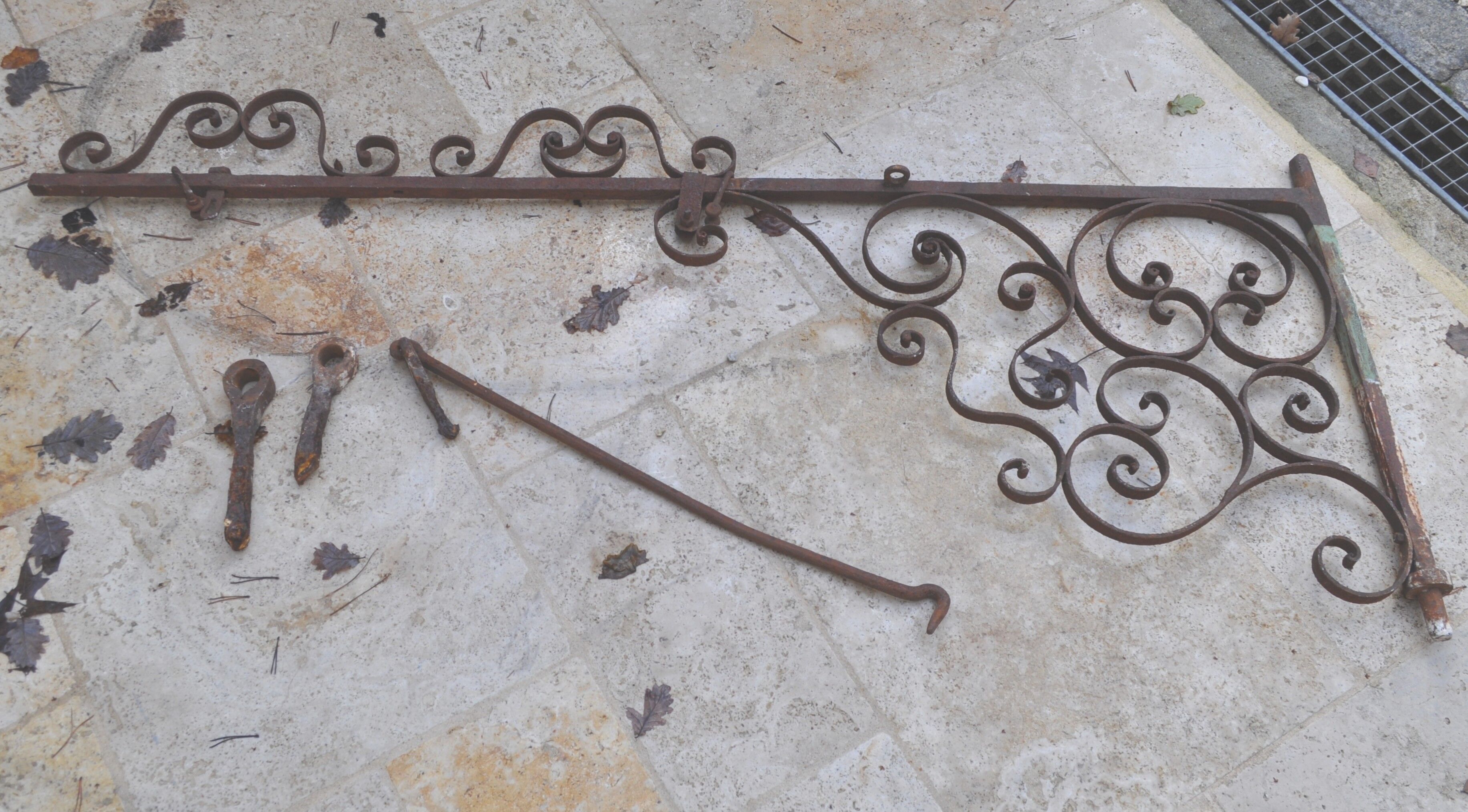 Wrought iron sign gallows
