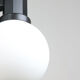 Vintage Geometric Black and Opaline Glass Ceiling Lamp