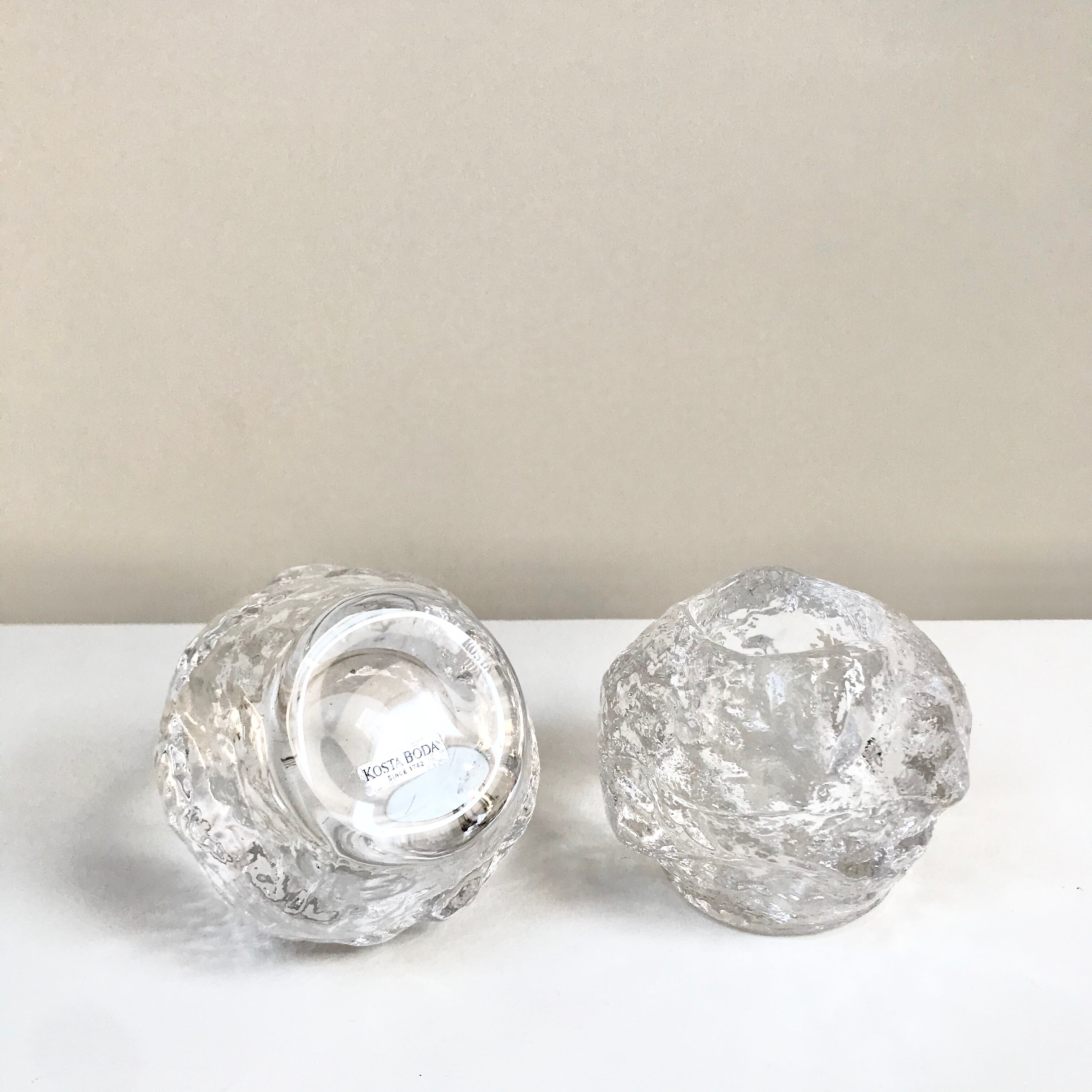 Scandinavian candlesticks Kosta Boda