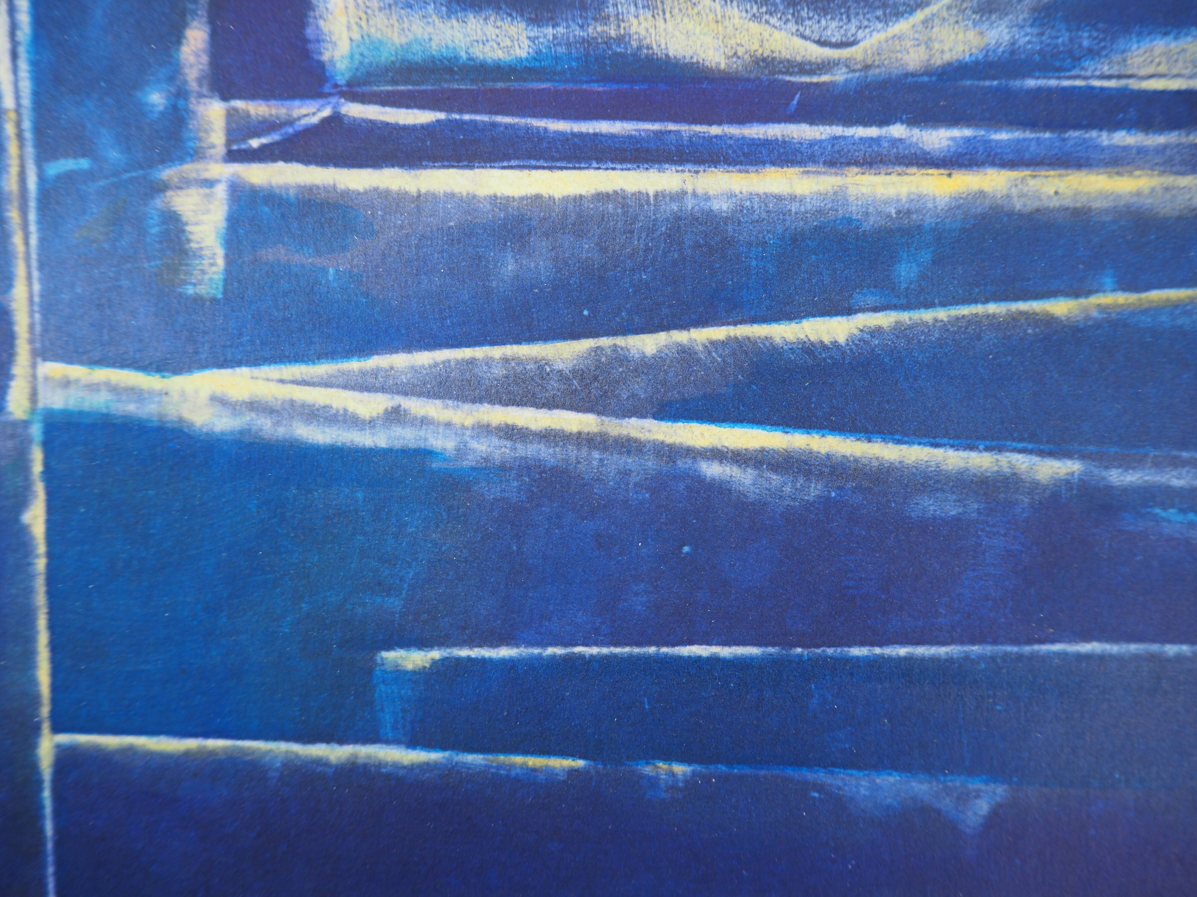 Max ernst: composition with a blue vase - original stencil