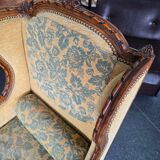 Louis XVI bergère armchairs, late 19th - early 20th century