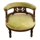 Fauteuil empire velours vert ancien