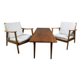 A pair of scandinavian lounge chairs from the 1960s
