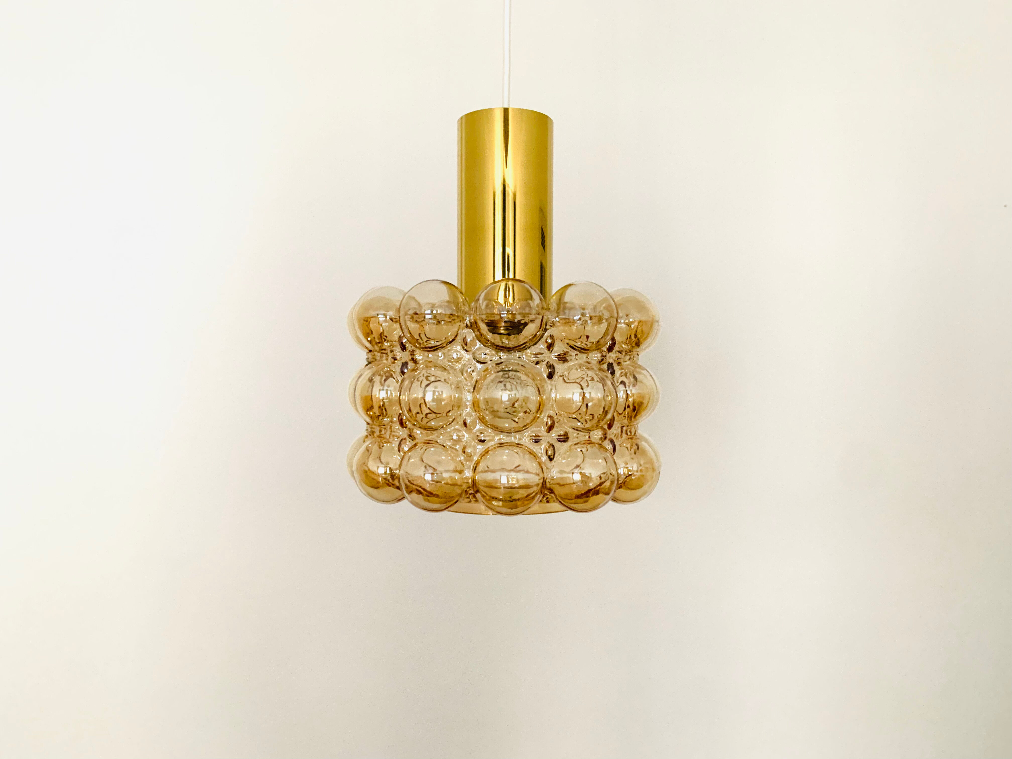 Bubble glass pendant lamp by Helena Tynell for Glashütte Limburg