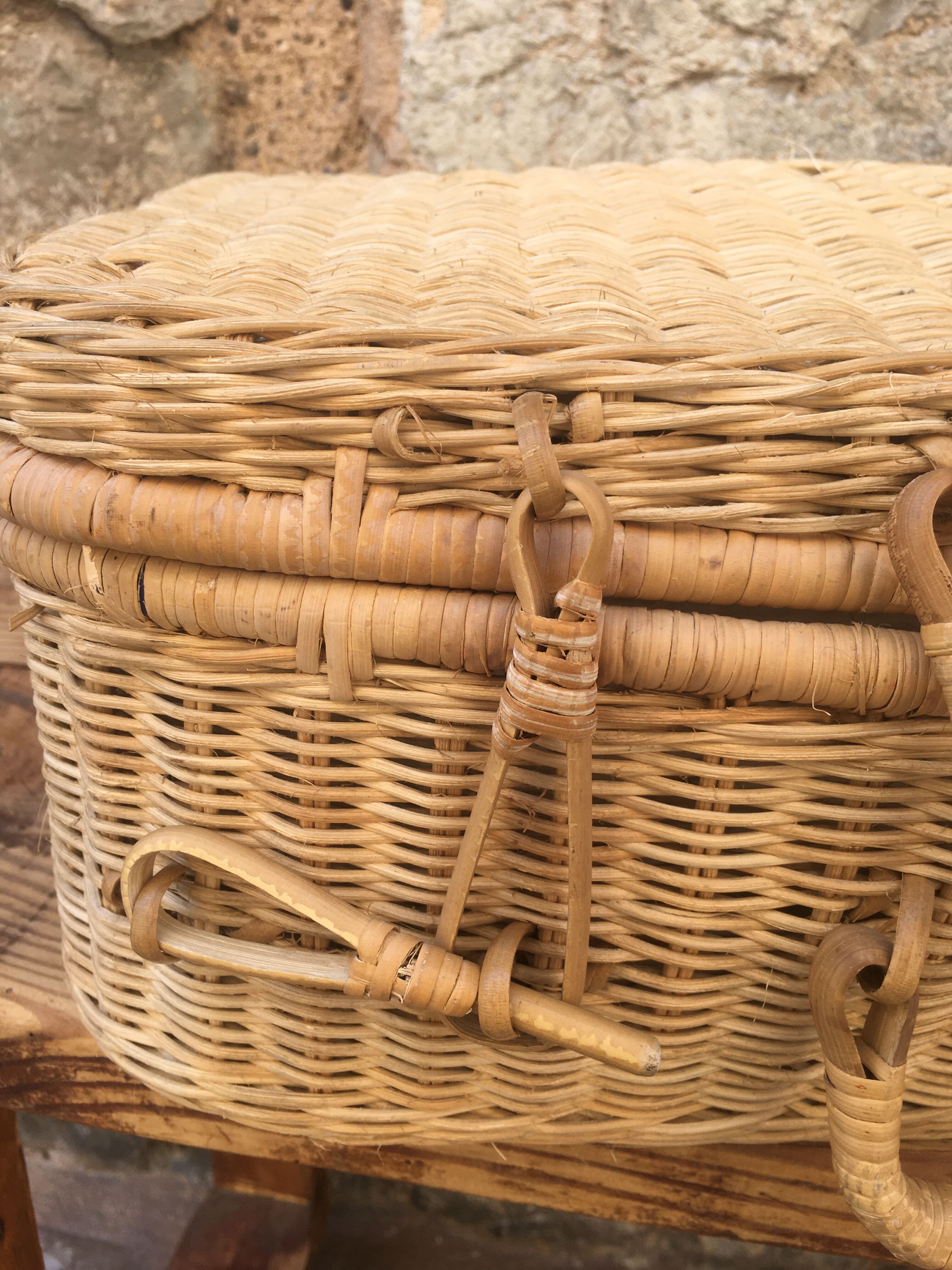 Wicker suitcase