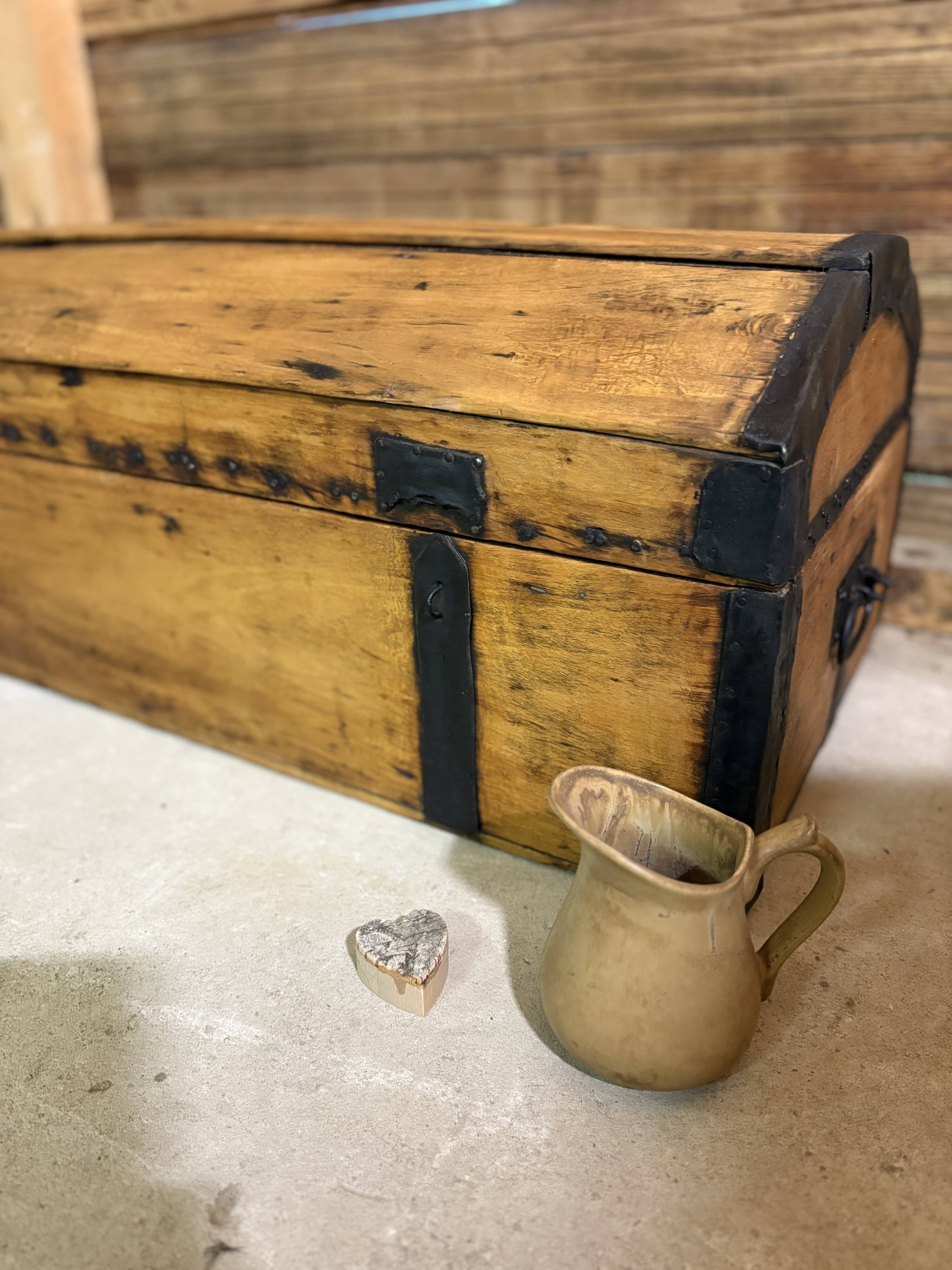 Old wooden trunk
