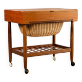 Side table, Scandinavian teak nightstand by Ejvind Johansson