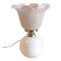 Lampe à poser en verre opalin rose - mid. XXeme