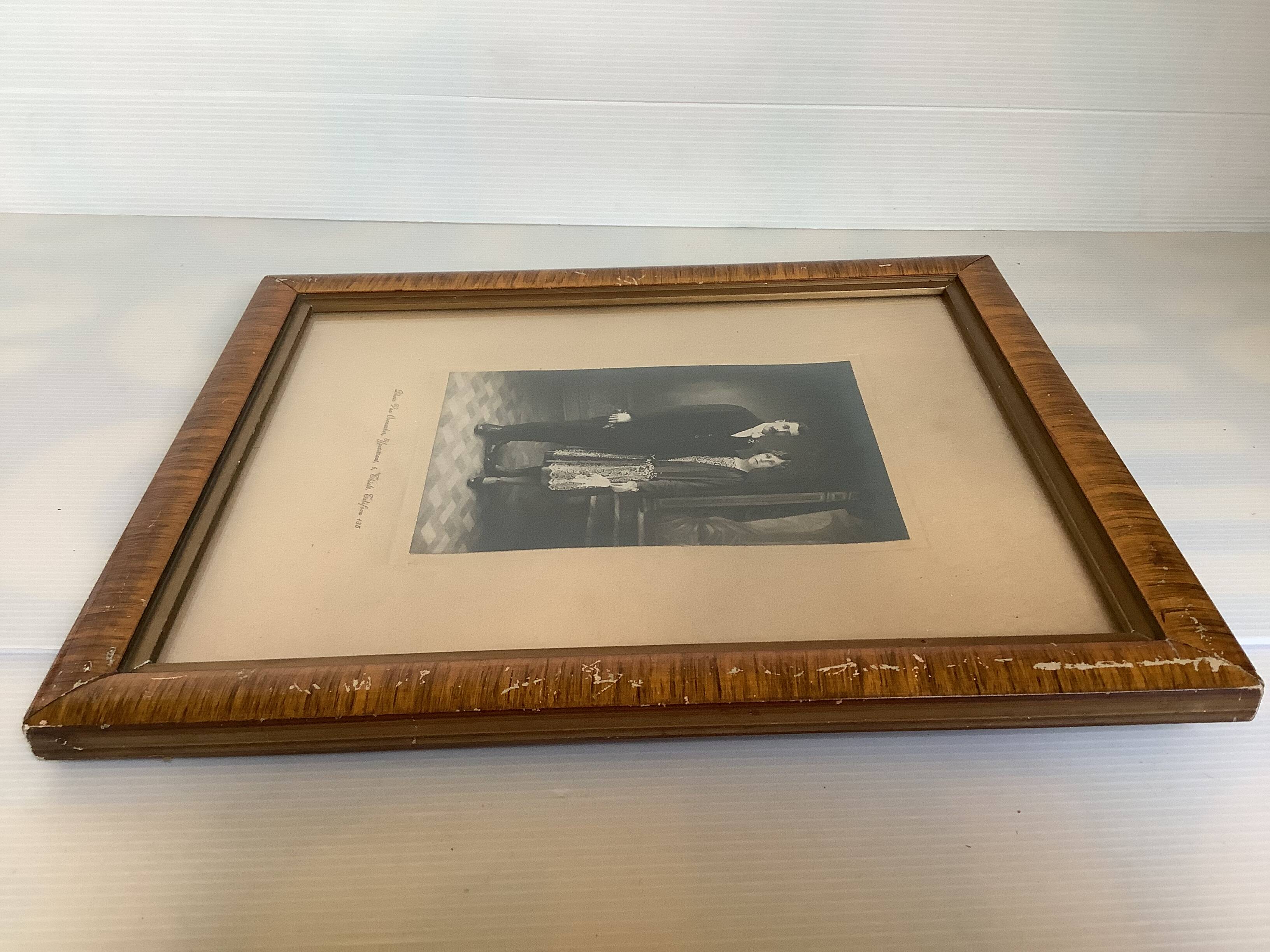 Old photograph of a married couple.