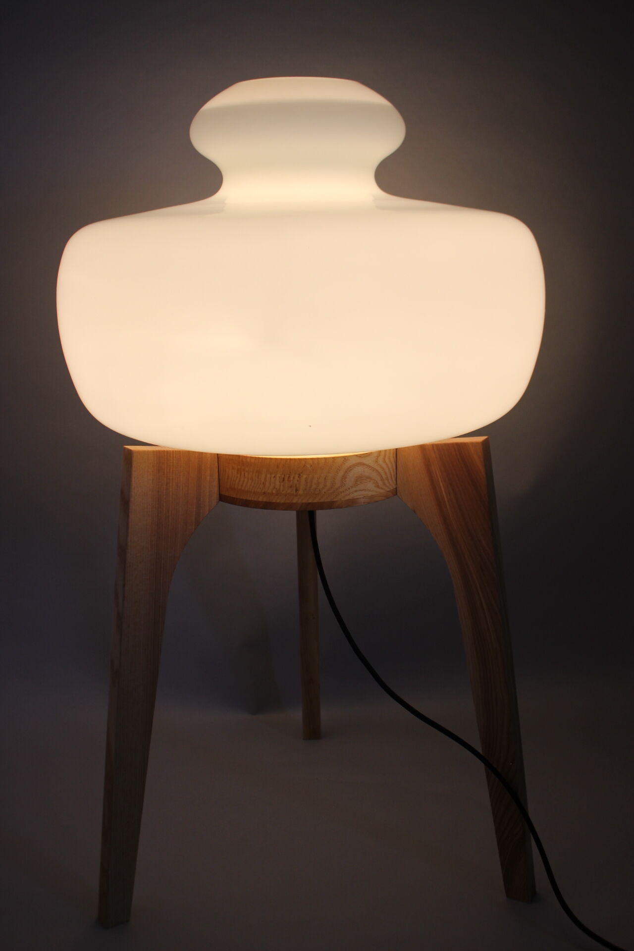 1970s Oak ULUV Floor Lamp, Czechoslovakia