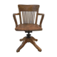 Oak office chair with spring mechanism and armrests
