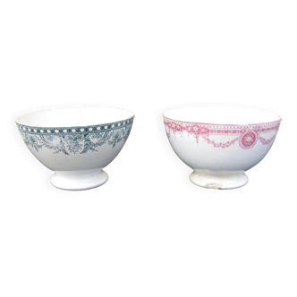 Pair of antique earthenware bowls