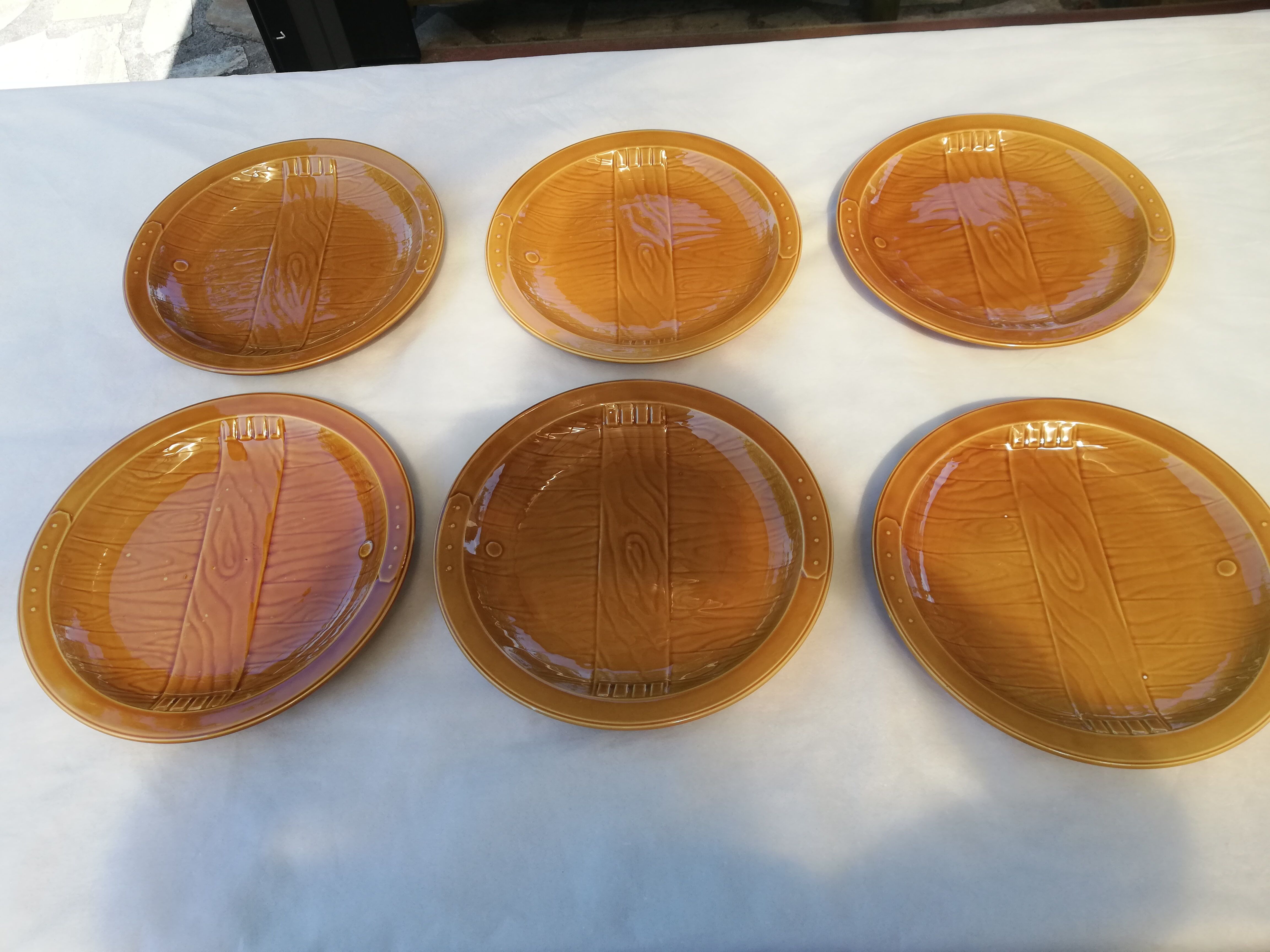 Gien earthenware dinner plates