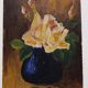 Small old painting "roses" unsigned