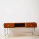 Mahogany and chrome metal desk, Italian manufacture, Italy, 1960s
