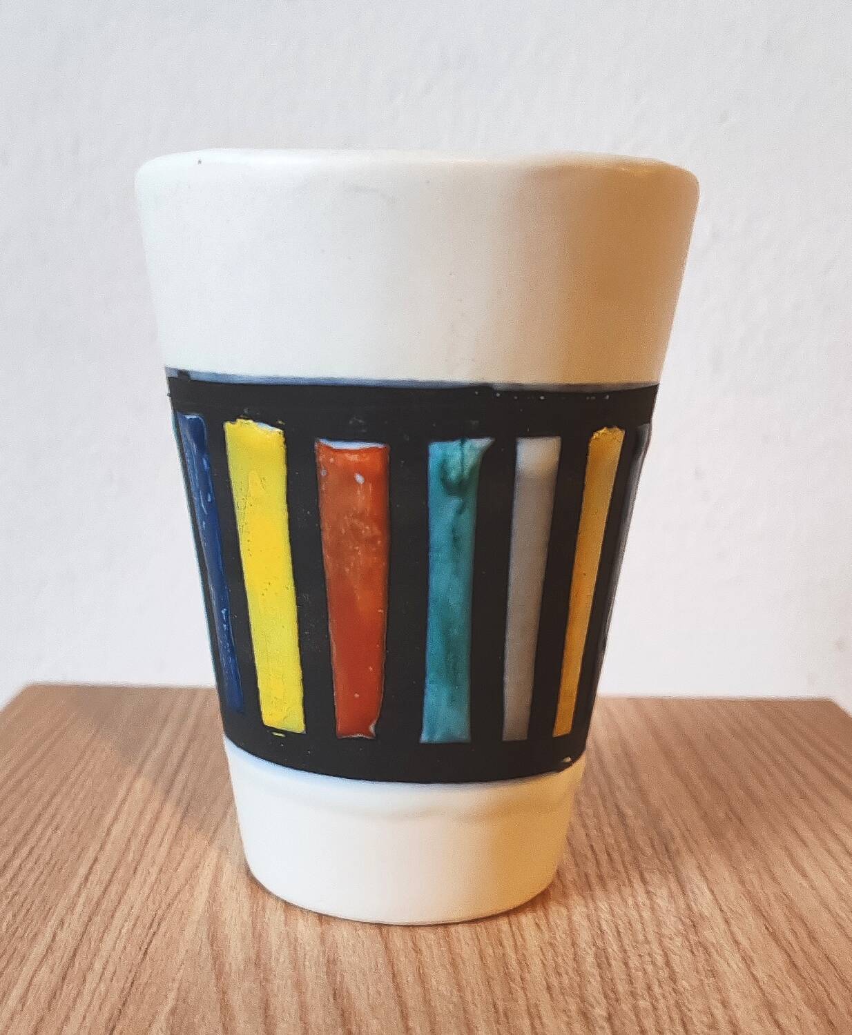 Roger capron green ceramic tumbler glass