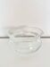 Blown glass ashtray with bubbles, transparent.