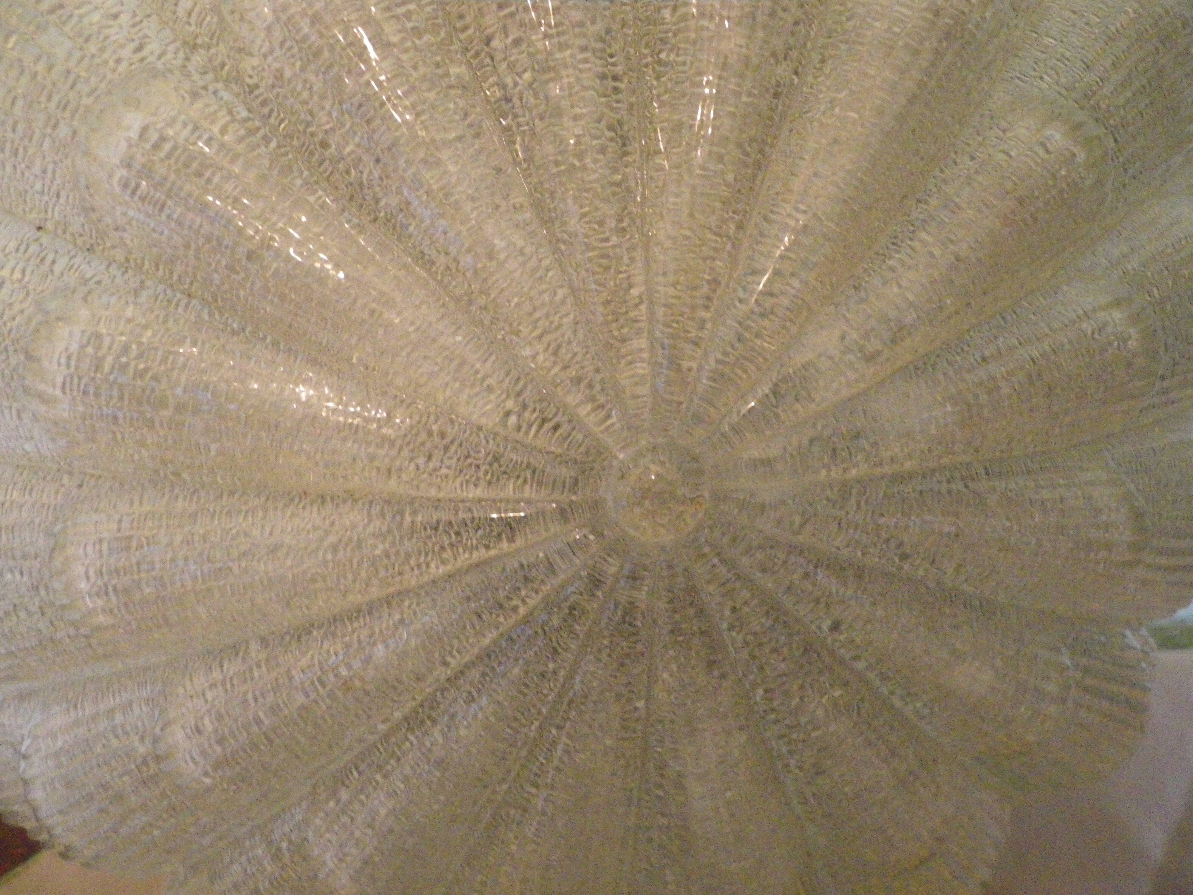 Flower-shaped press glass and glass ceiling light