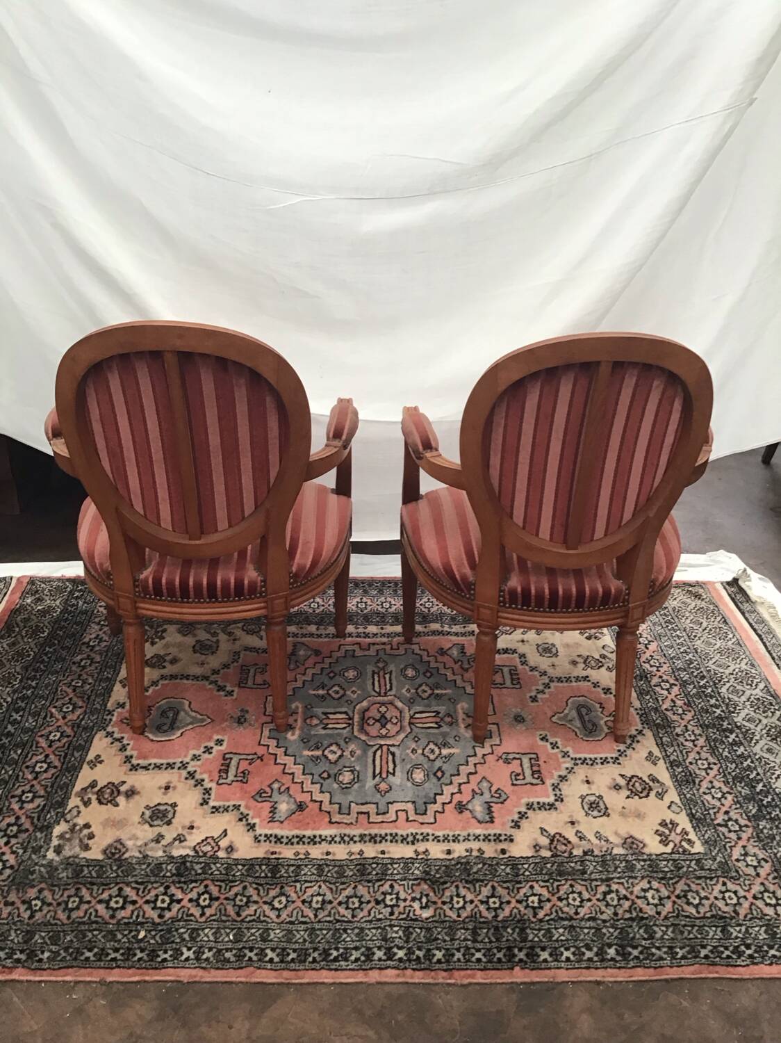 2 Louis XVI style armchairs