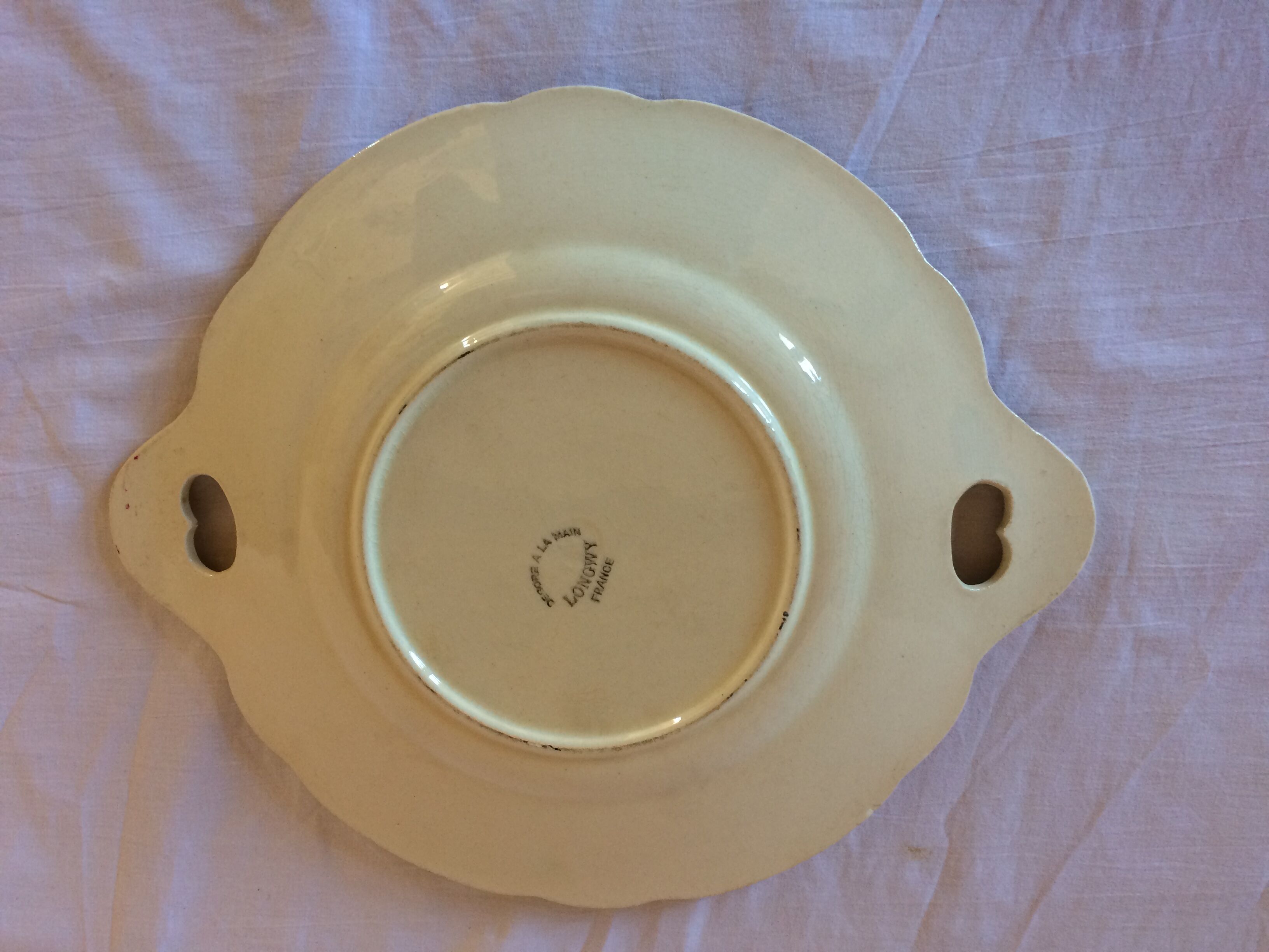 Longwy earthenware cake dish