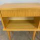 Paire de tables de chevet vintage années 60, bois blond