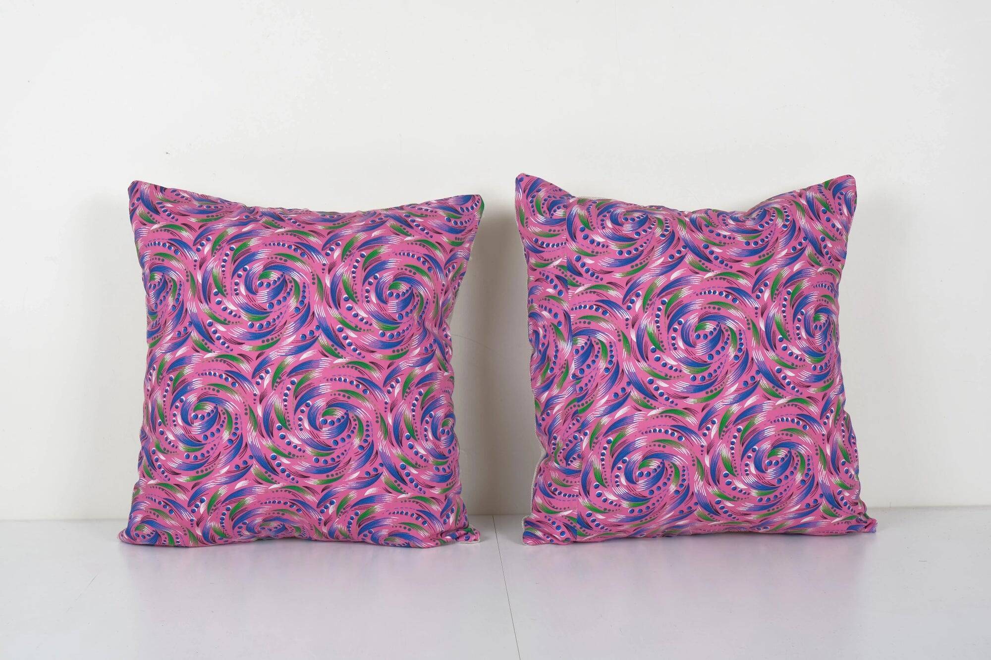 Set of 2 vintage Turkish cushion covers 46x51 cm