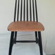 Scandinavian wood and black chair