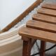 Folding wooden stool