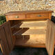 Vintage Parisian buffet in solid beech, hazelnut colour.