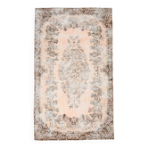 Tapis Vintage Floral Classique Fait Main 5x9 Marron Beige, 167x283Cm SK 5465
