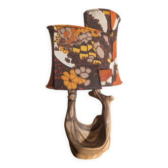 Faux-Wood Desk Lamp by Grand-Jean Jourdan for Vallauris, 1950s