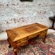 Flat desk in natural wood Louis XV style