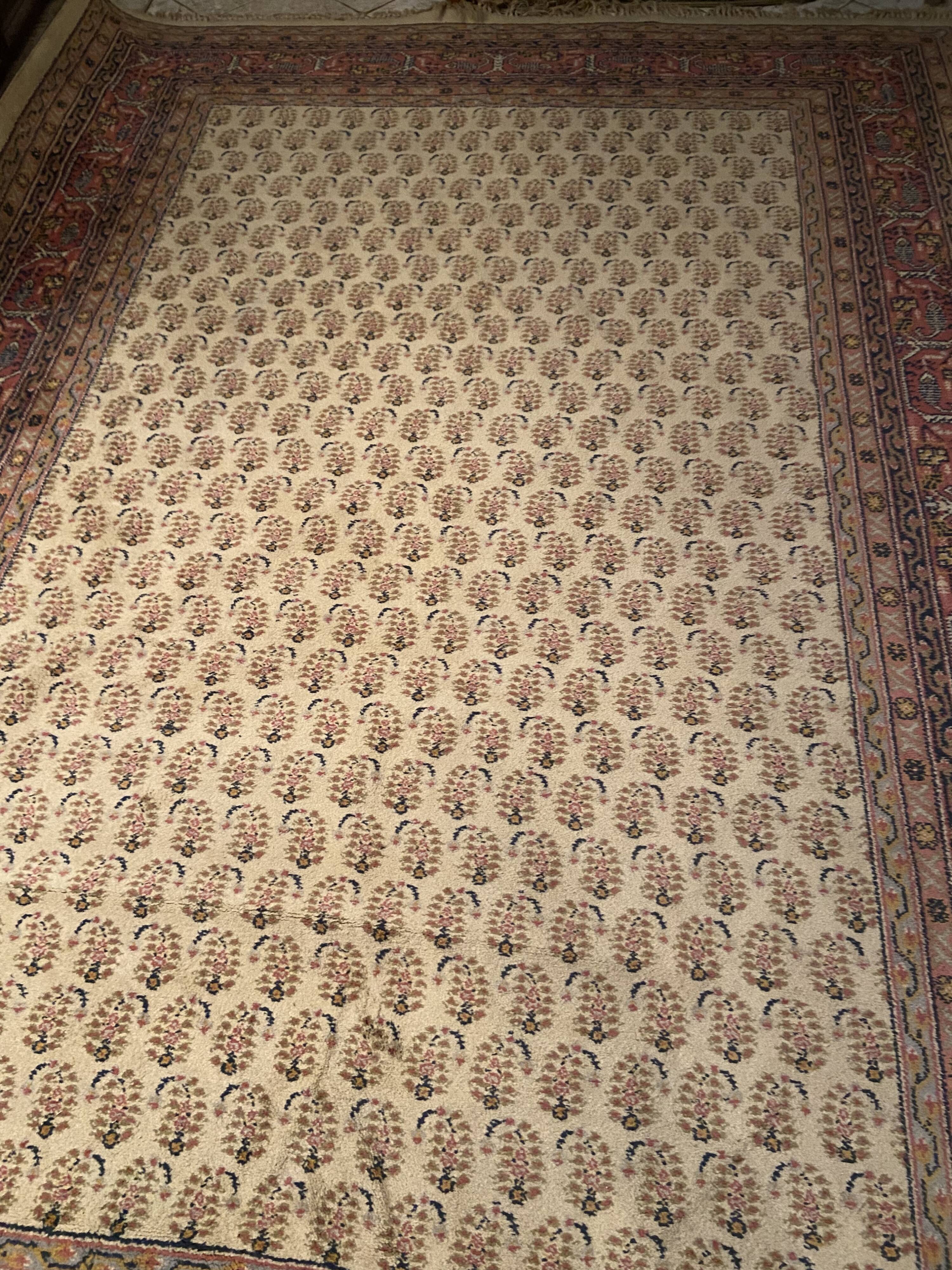 Oriental wool rug entirely handmade
