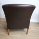 Pair of vintage Scandinavian armchairs brown leather opus 1982 suede