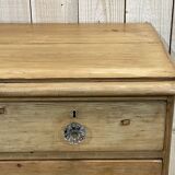 English chest of drawers in nineteenth century fir with its glass buttons