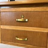 Two-sided oak desk, 50s
