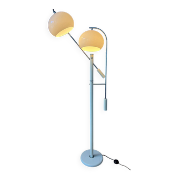 White Dijkstra mushroom swing arm space age floor lamp