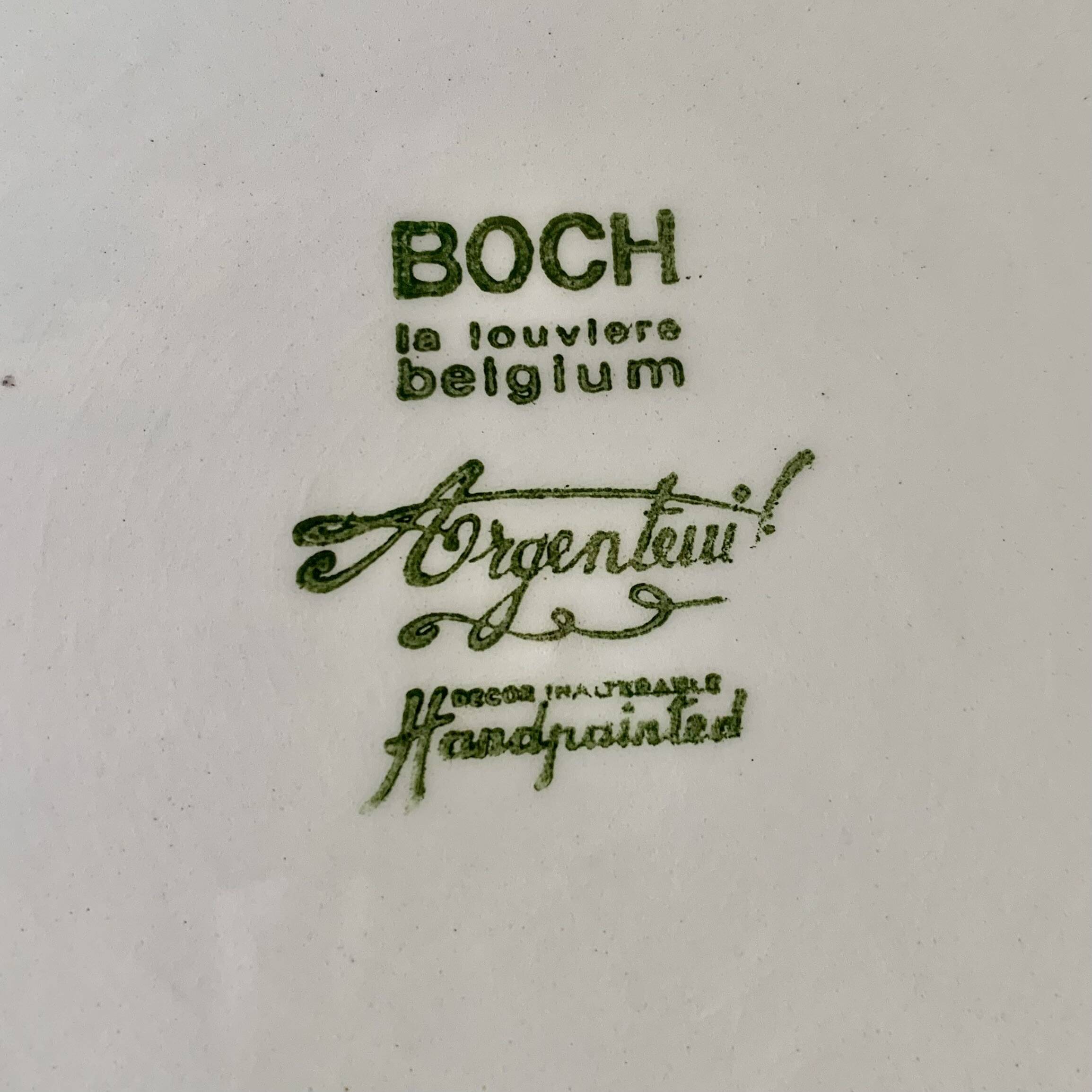 Set of 6 Boch La Louvière flat plates - Argenteuil series