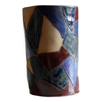 Handcrafted “Harlequin” ceramic vase