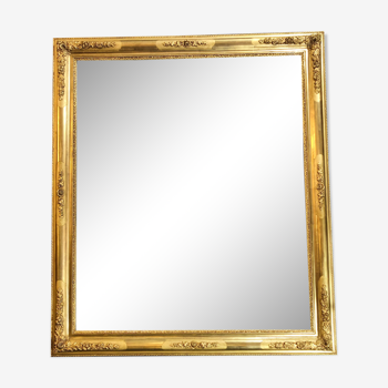 Miroir 143x124 cm époque début XIXè dorure à la feuille d'or