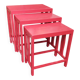 Lot de 3 tables gigognes d'esprit chinoise