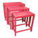 Lot de 3 tables gigognes d'esprit chinoise