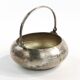 Art Deco sugar bowl, silver-plated brass, Henneberg Brothers, Poland, 1920s