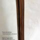 Vintage rattan full-length mirror, 1960s-70s.