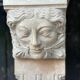 Neo-Gothic style Lumel beige marble fireplace circa 1880