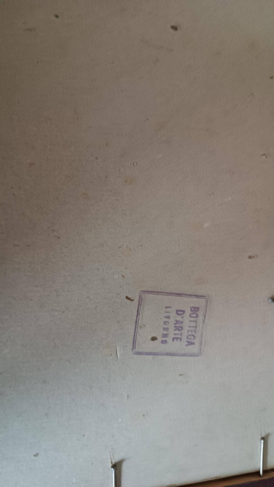 Peinture à l'huile paysage en carton maremme Bruno Loretti (Livourne 1940)