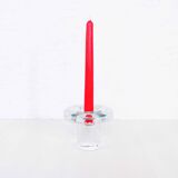 Scandinavian glass candlestick 60s/70s